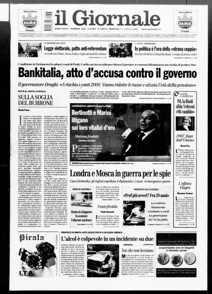 Il giornale : quotidiano del mattino